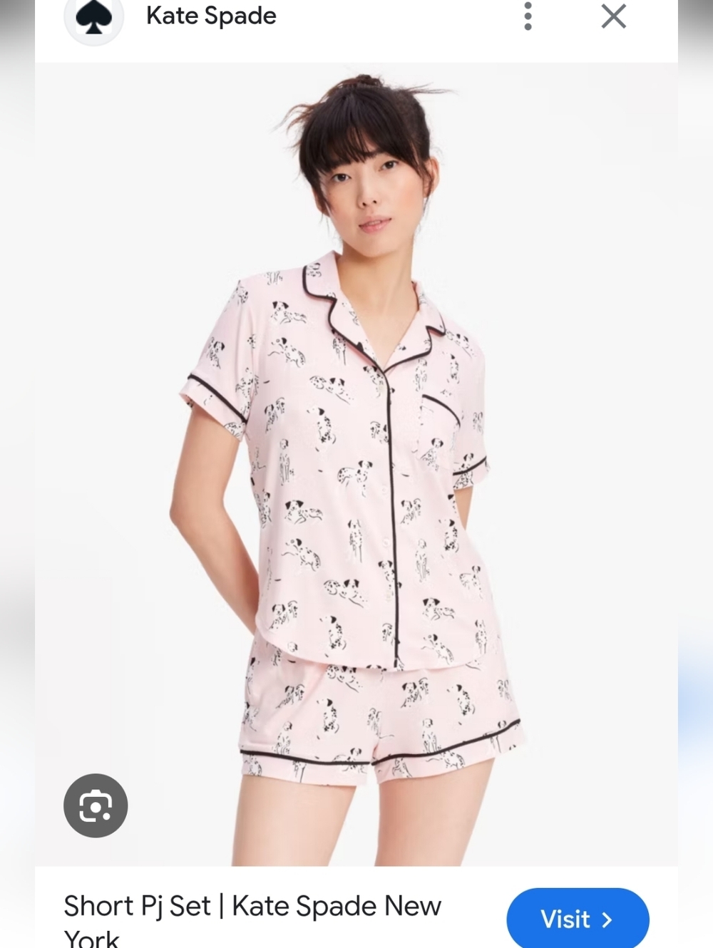 Kate Spade New York Short Dalmatian PJ Set Sz XL SOLD OUT
